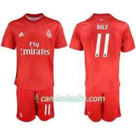 Camisolas de Futebol Real Madrid Bale 11 Criança Equipamento 3ª 2018/19 Manga Curta
